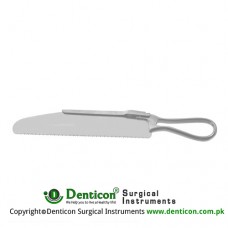 Charriere Amputation Saw Complete With Saw Blade Ref:- OR-016-90 Stainless Steel, 26.5 cm - 10 1/2"
